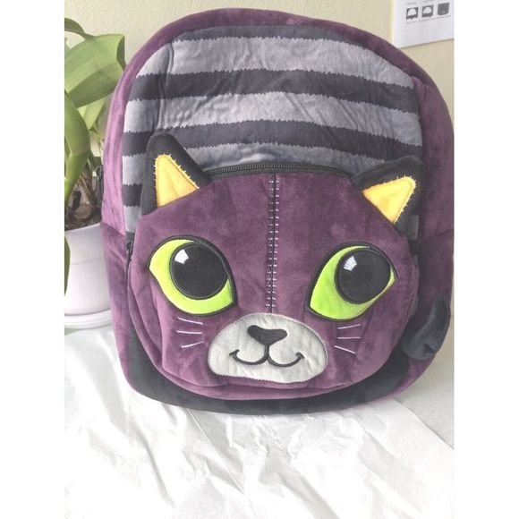 Purple Plush Bagpack color purple‎ for kiddos - Picture 2 of 12